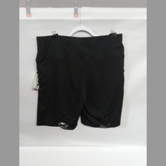 Lit 26 2x High Waisted Cross Braid Side Pocket  Shorts - Picture 10 of 11